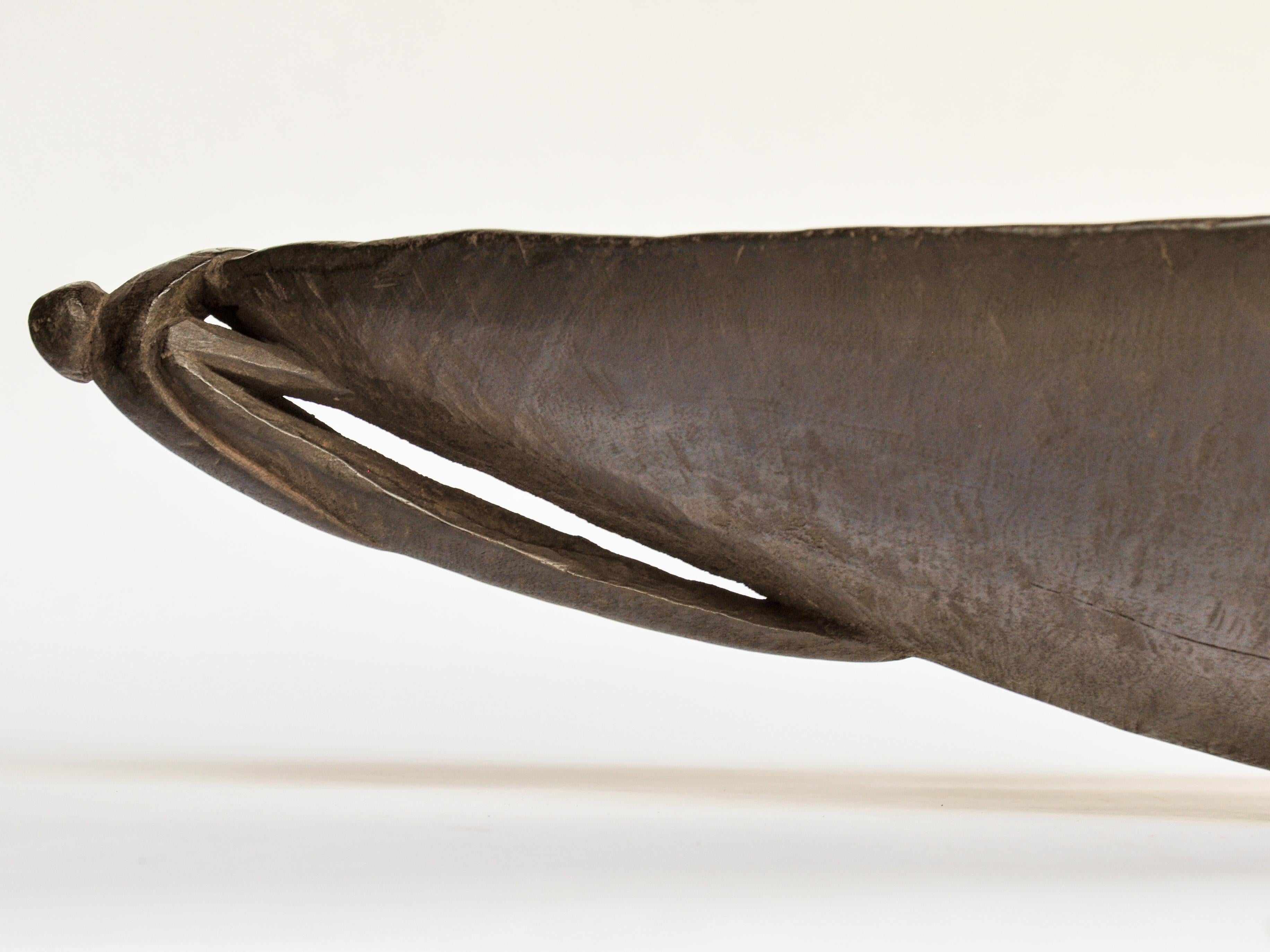 Old Tribal Wooden Bowl, Siassi Island Papua New Guinea, Mid-20th Century 13