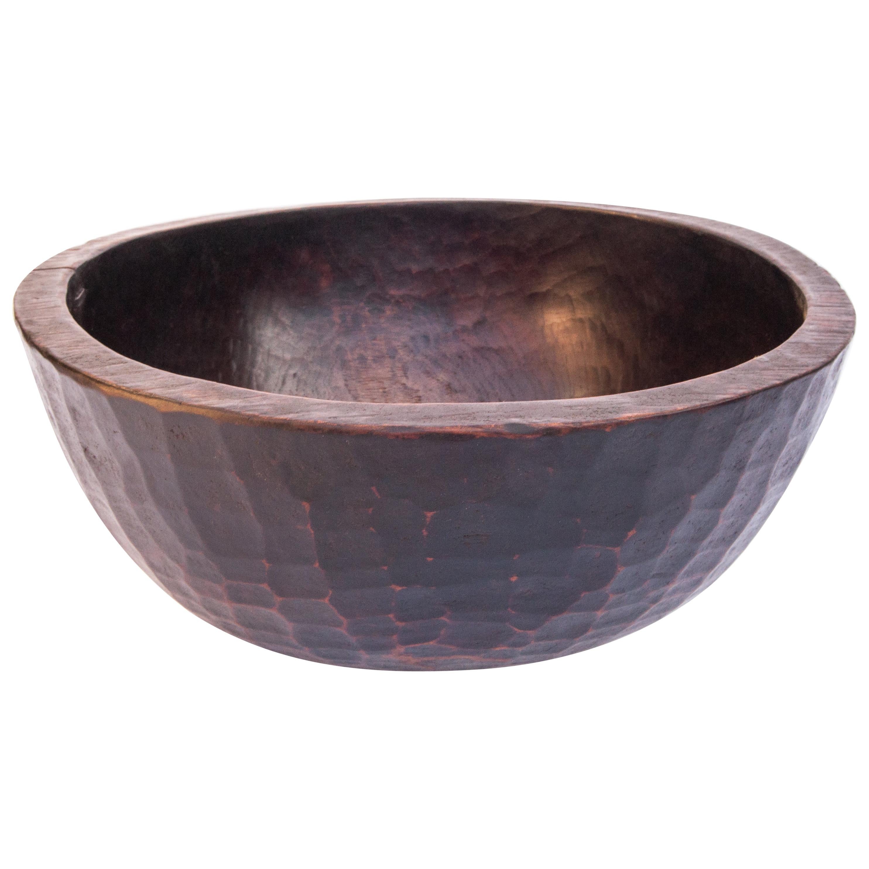 Old Tribal Wooden Bowl, West Nepal Himal, Mid-20th Century