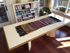 Old North African Tuareg Leather Pillow & Runner