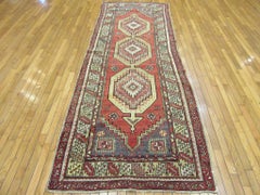 Vintage Hand Knotted Wool Turkish Anatolian Runner Rug