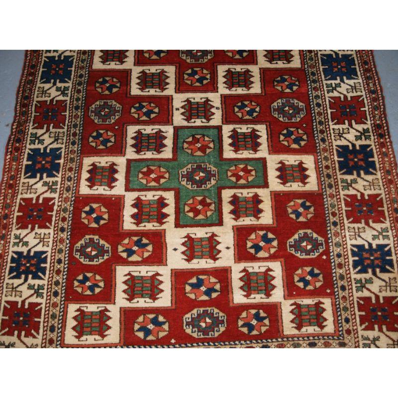 20th Century Old Turkish Bergama Rug of Traditional Village Design For Sale