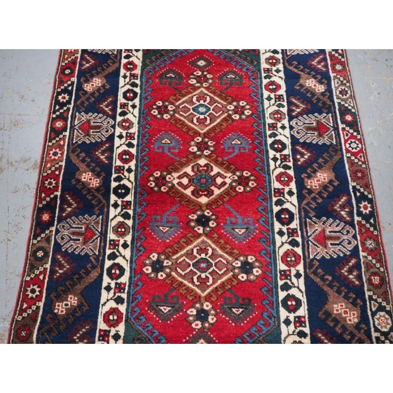20th Century Old Turkish Dosemealti Rug With Three Medallion Design, Circa 1960