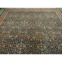 Old Turkish Hereke Carpet with Mille Fleur Design