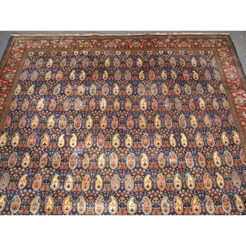 Old Turkish Hereke Carpet, Wool Pile on a Wool Foundation In Excellent Condition For Sale In Moreton-In-Marsh, GB
