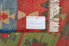Old Turkish Kilim Runner, Hand-Woven Wool, Early 20th Century, 382 cm