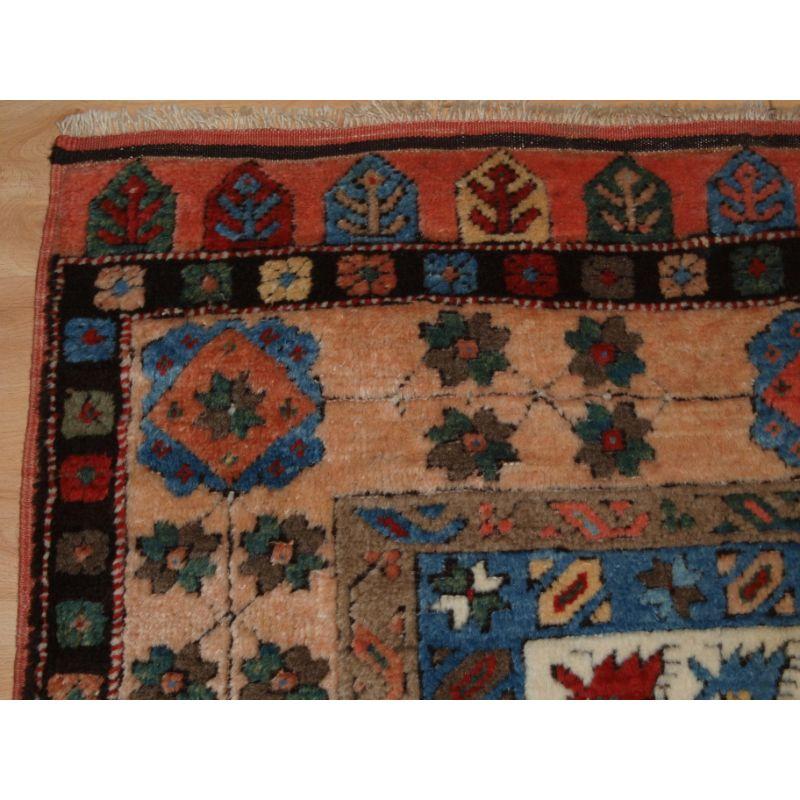 Old Turkish Konya prayer rug of traditional design copied from a 19th century rug.

The Konya region is in central Anatolia, this rug is a simple village weaving of minimal form. The rug has very soft hand spun wool and a very floppy handle. All
