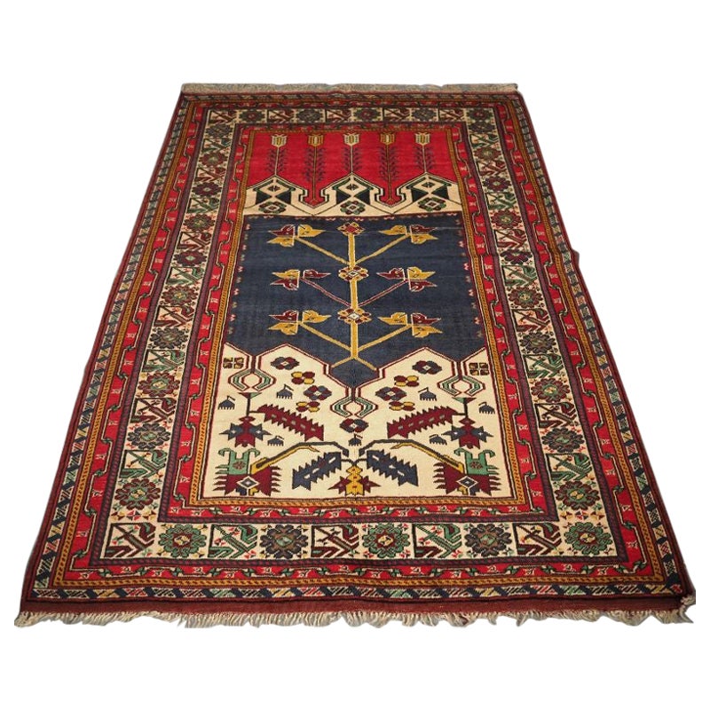 Alter türkischer Ladik-Gebetteppich, hervorragender Zustand, um 1930 im Angebot
