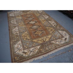 Old Turkish Milas Rug Of Traditional Design, Small Room Size Carpet, Circa 1960