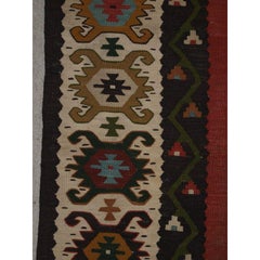 Old Turkish Sarkoy Kilim, Soft Red Colour, circa 1950