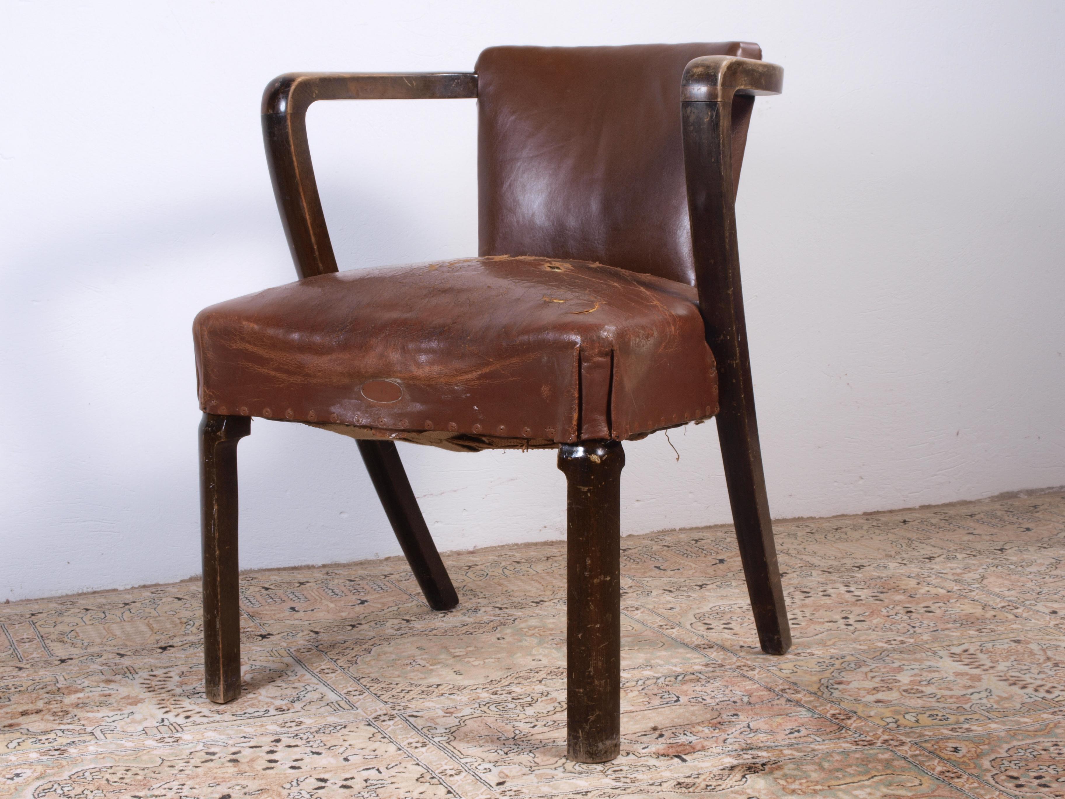 Danish Old Unknown designer arm chair For Sale