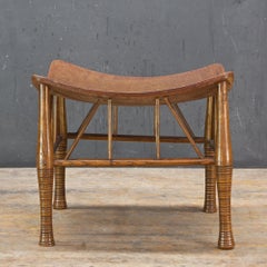 Old Victorian Liberty Thebes Stool Bohemian Egyptian Revival Rustic Cabin Modern