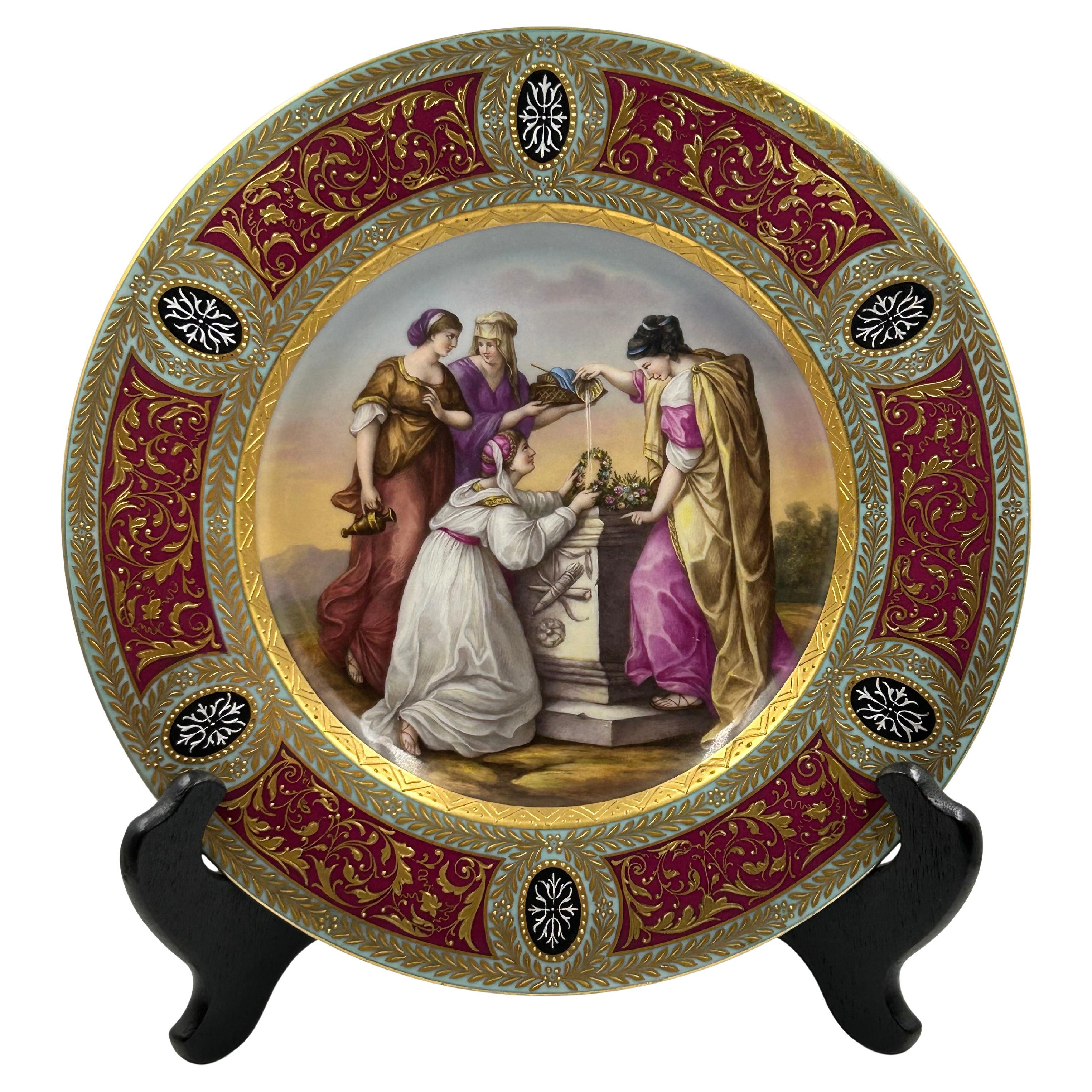 Old Vienna Porcelain Decorative Plate