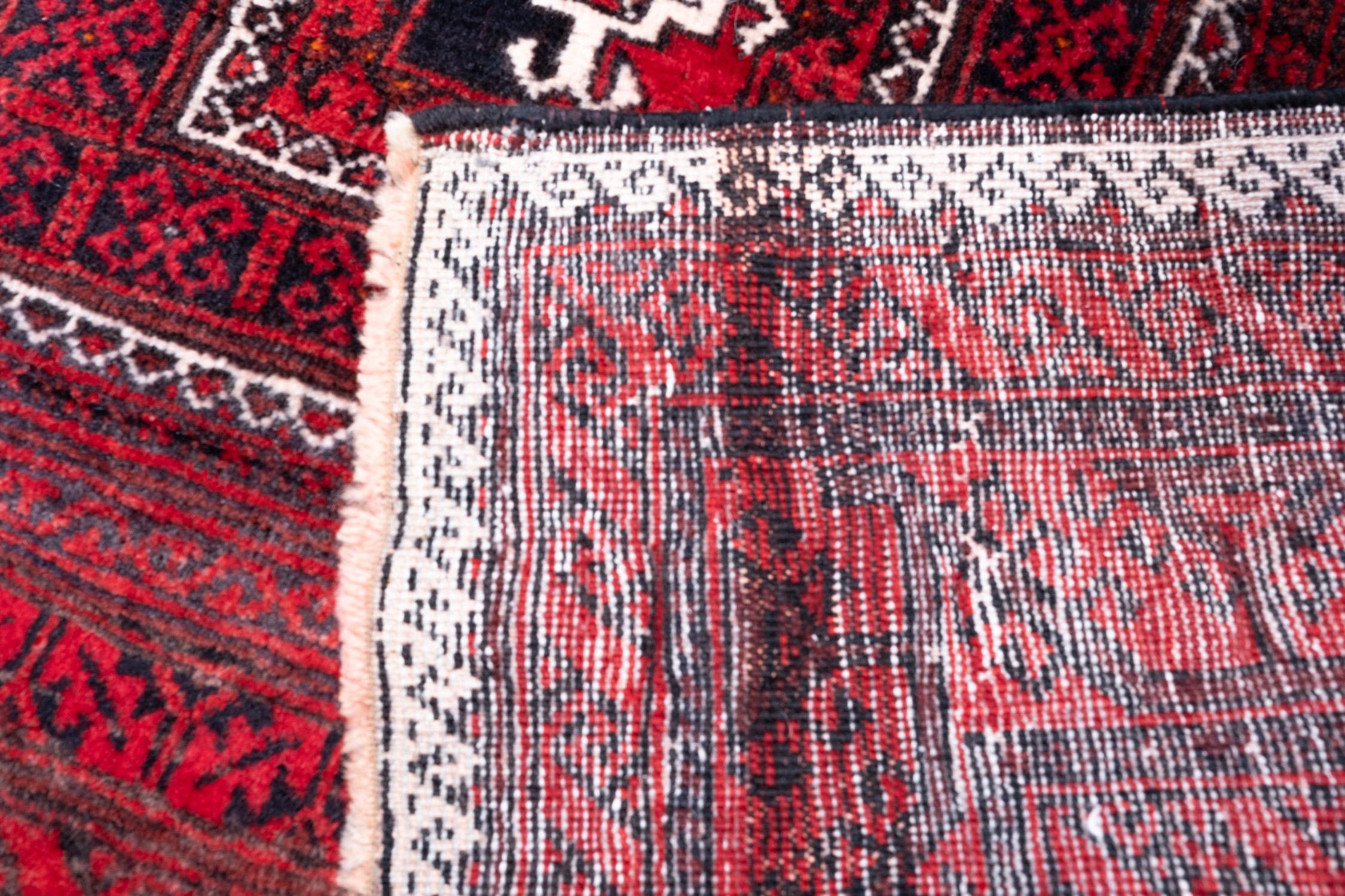Turkmeno Tappeto Beluch d'epoca, Tappeto Baluch Beluchi Baluchistan dell'Asia centrale in vendita