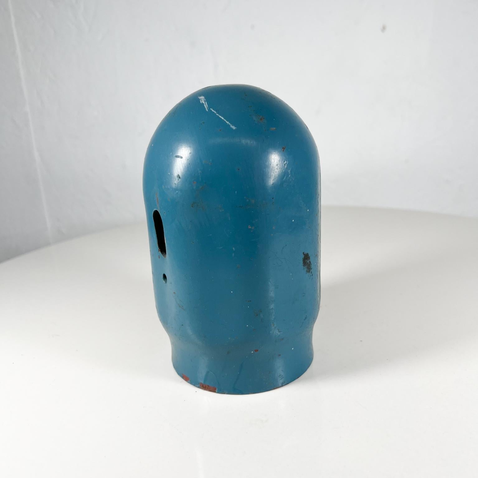 Industrial Old Vintage Blue Threaded Gas Cylinder Cap
