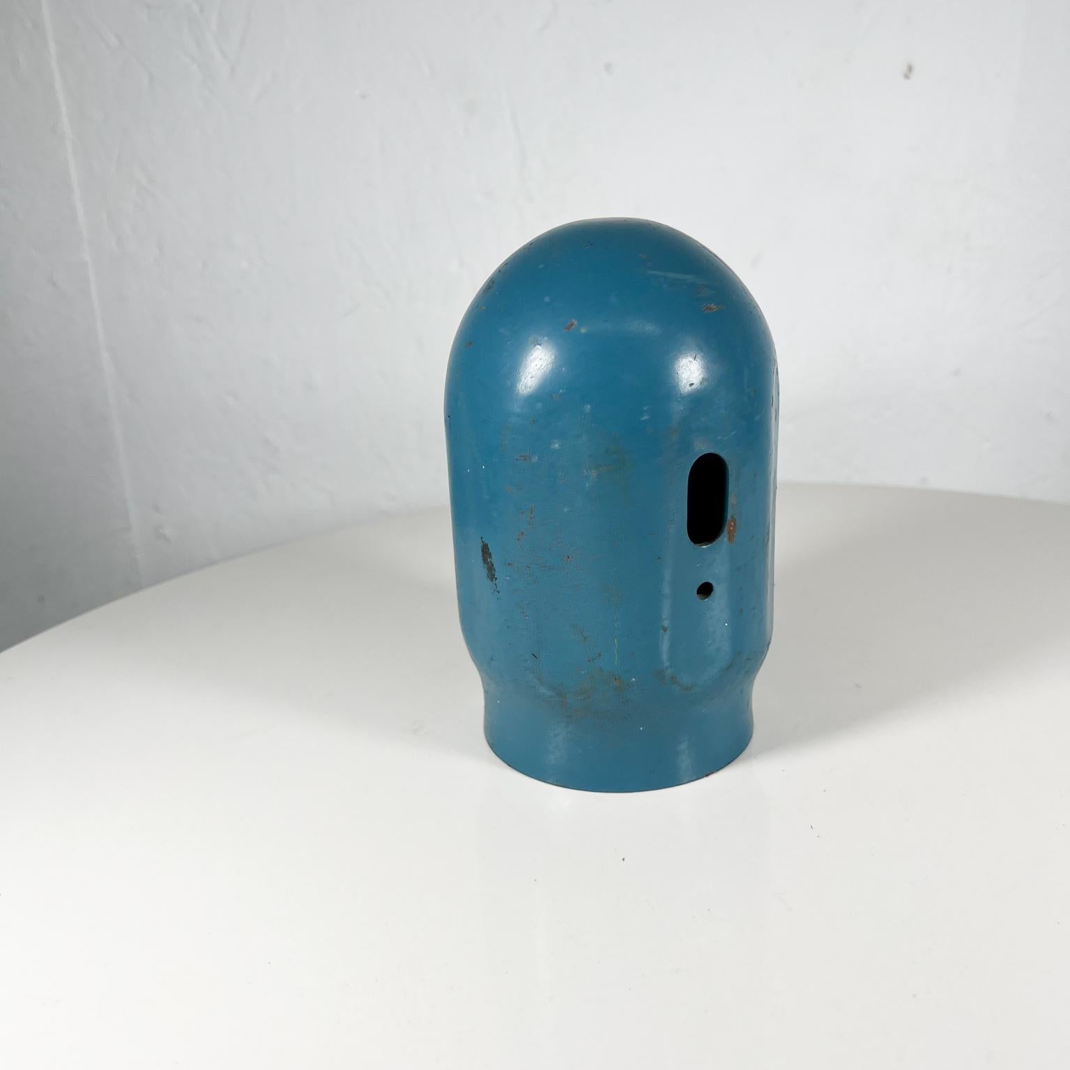 Late 20th Century Old Vintage Blue Threaded Gas Cylinder Cap