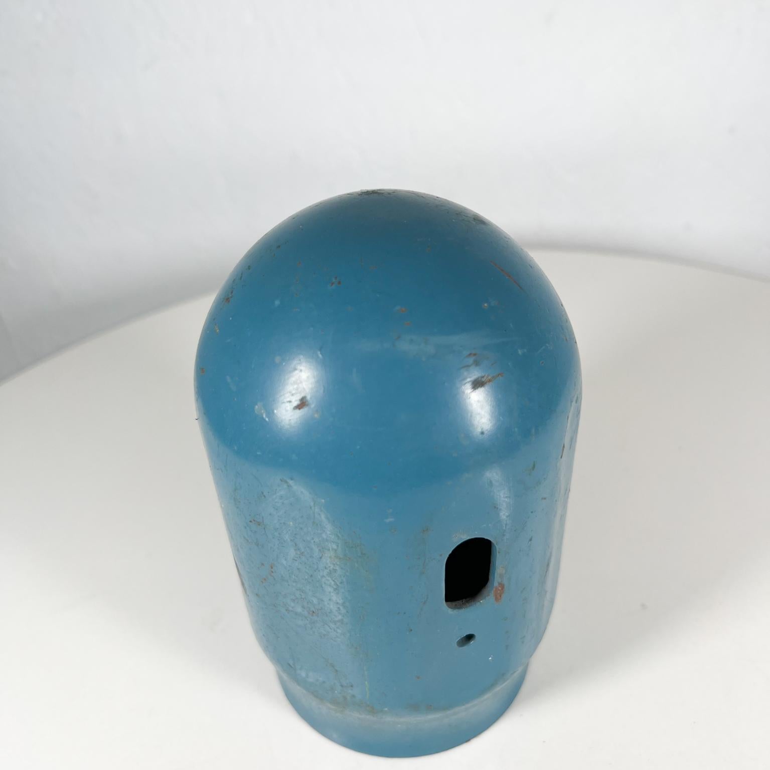 Old Vintage Blau Gewinde Gasflasche Cap (Metall)