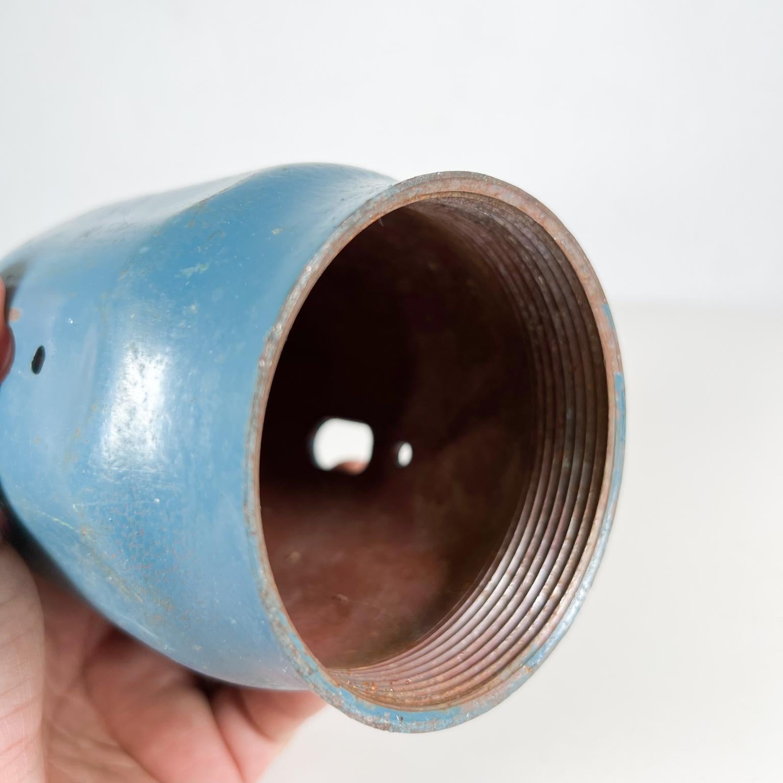 Old Vintage Blue Threaded Gas Cylinder Cap 1