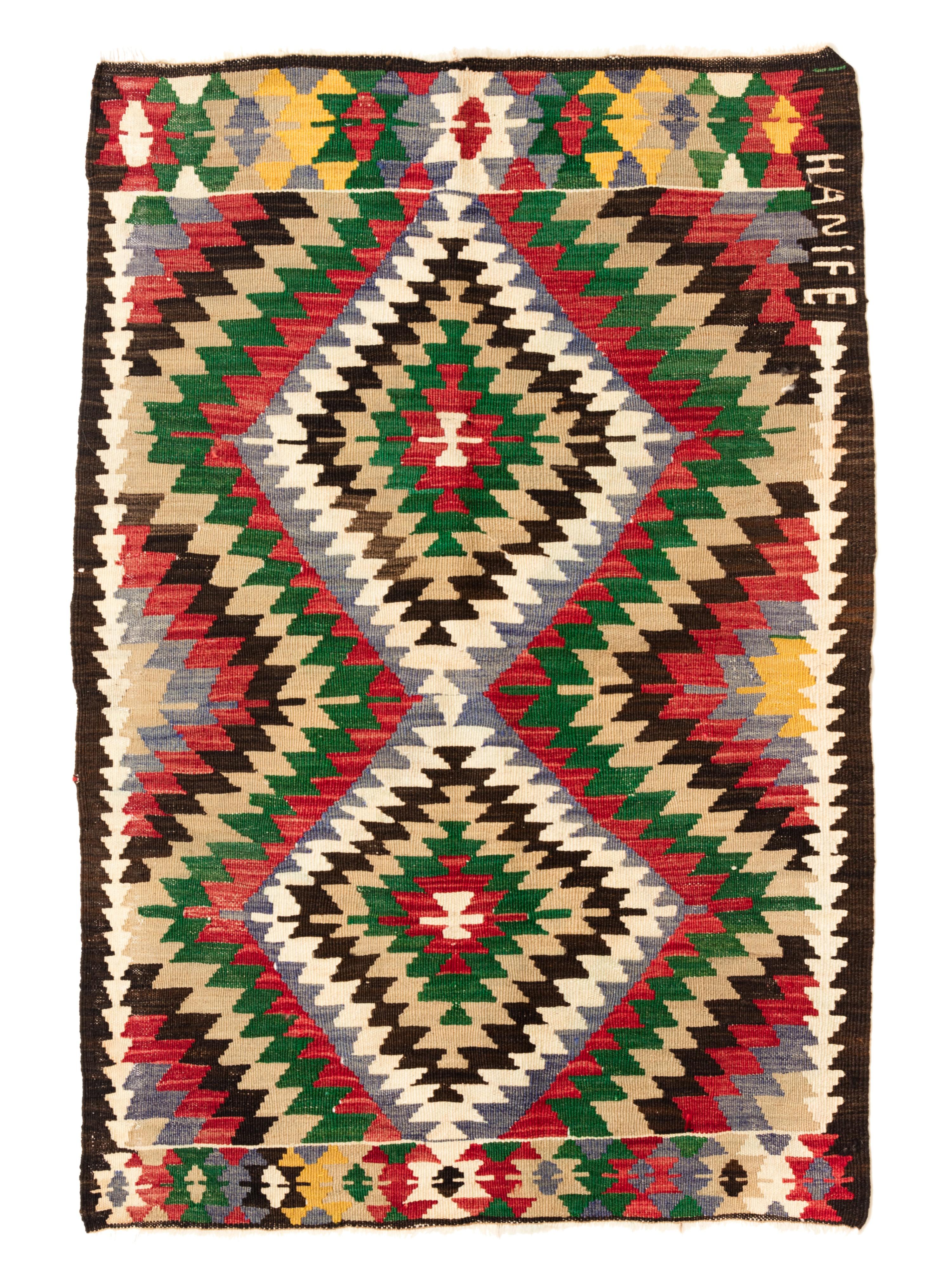 Old Vintage Handgewebter türkischer Teppich aus Esme-Eshme-Kelim aus West Anatolien im Angebot