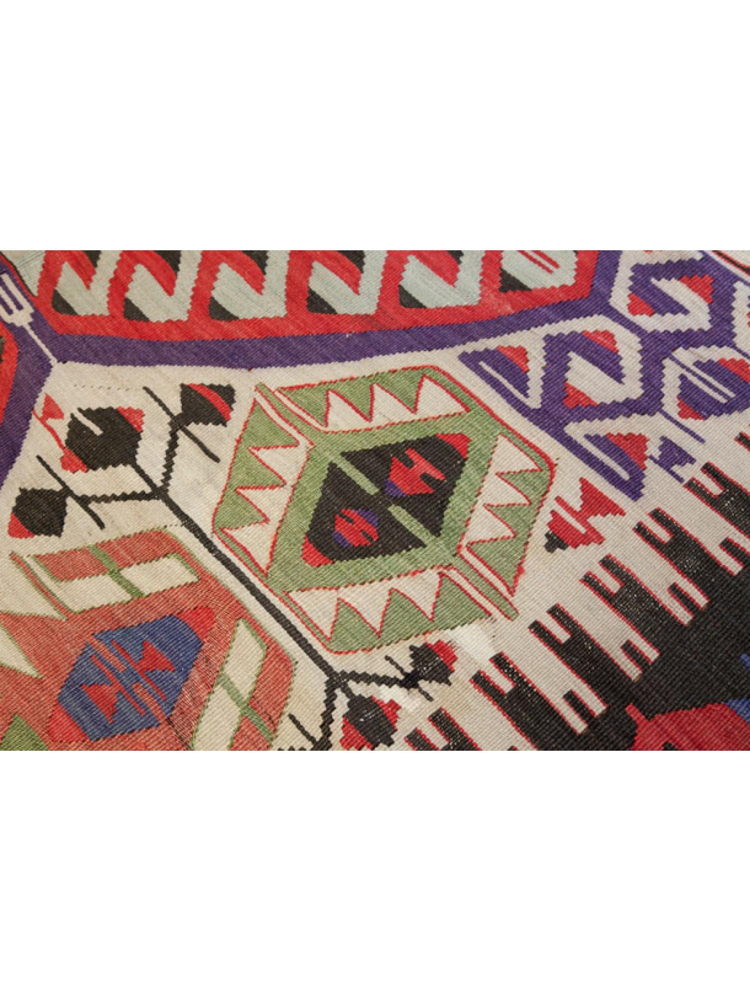 Tessuto a mano Vecchio tappeto vintage Esme Kilim dell'Anatolia occidentale in cotone e lana in vendita