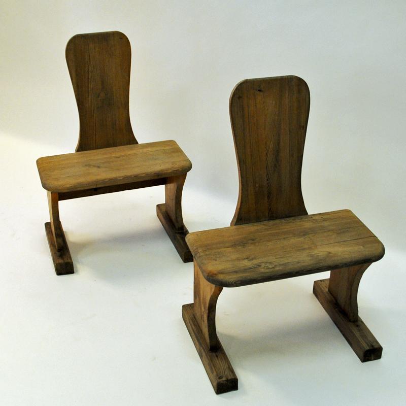 Mid-20th Century Old Vintage School Benches, 1930s, Sweden