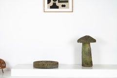 Old Weathered Carved Stone Staddlestone Mushroom Garden Ornament