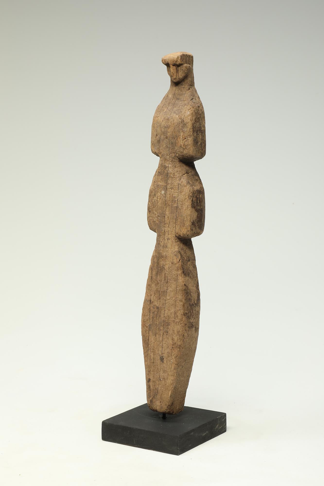 Tribal Old Weathered Hardwood Kuna Indian Abstract Figure, Panama, Ina Sua Wood For Sale