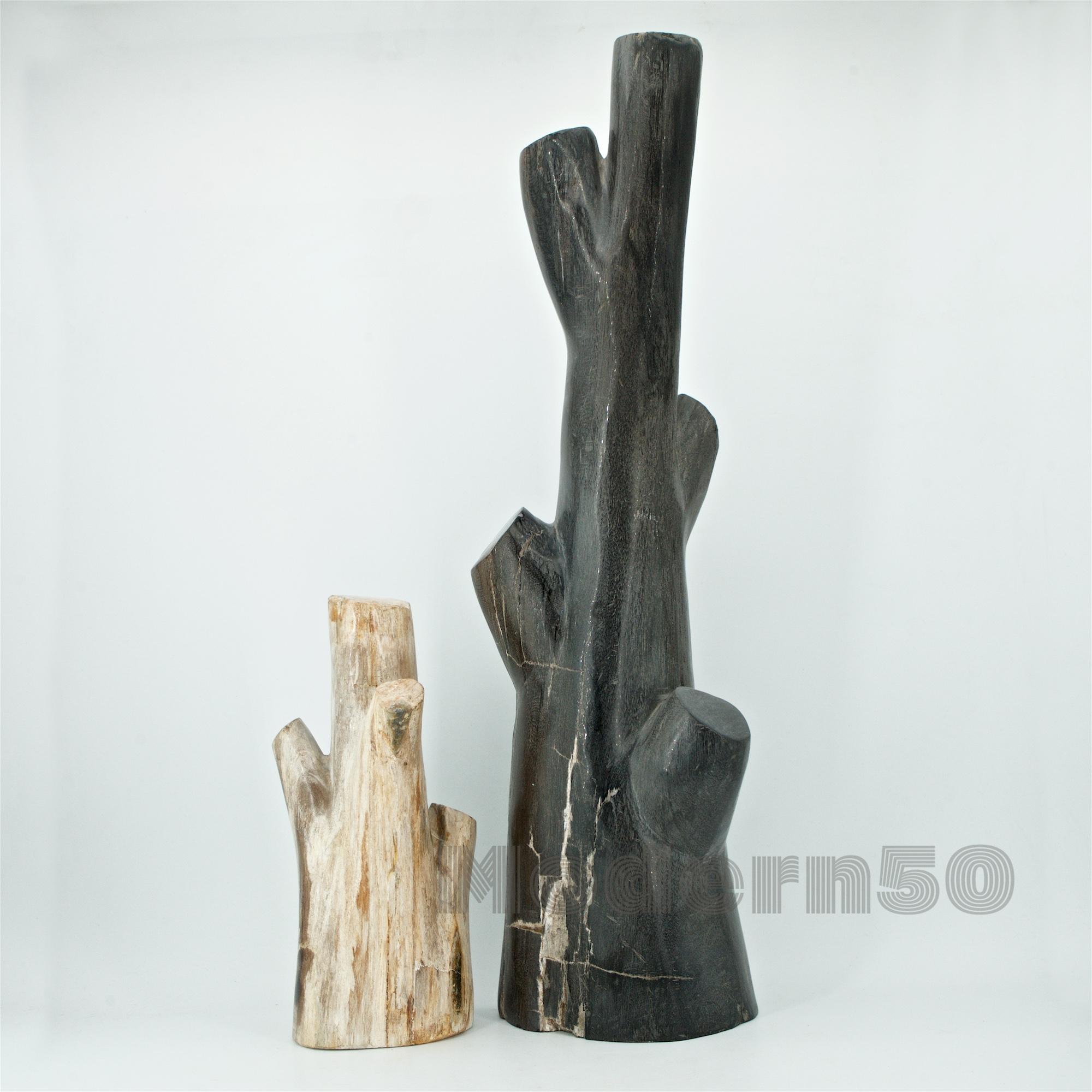 Américain Sculptures de bois pétrifié sculptées de style American Studio Craft en vente