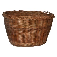 Vintage Old Wicker Farm Basket