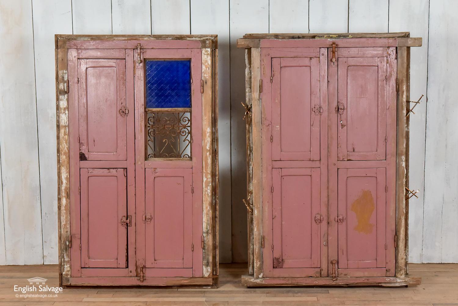 Old Windows with Scroll Screen and Shutters, 20th Century In Good Condition For Sale In London, GB
