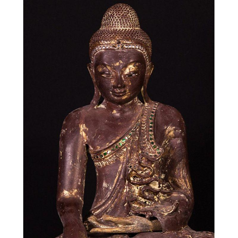 Old Wooden Buddha Statue from Burma For Sale 2