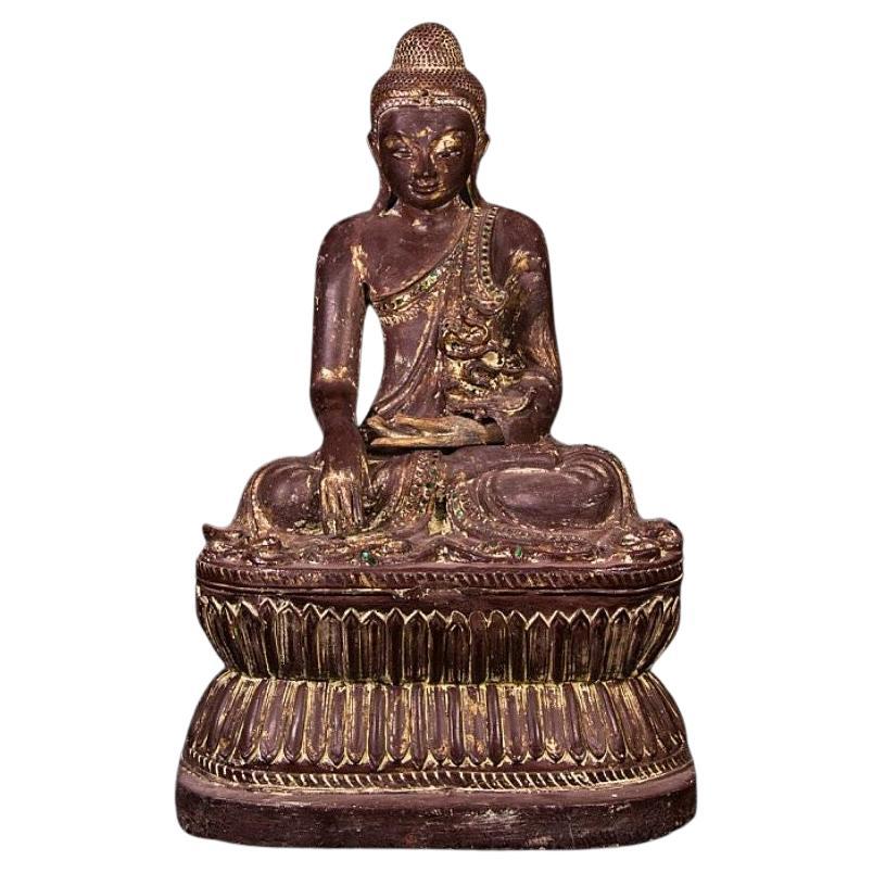 Old Wooden Buddha Statue from Burma For Sale