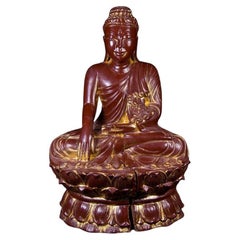 Old Wooden Buddha Statue from Burma
