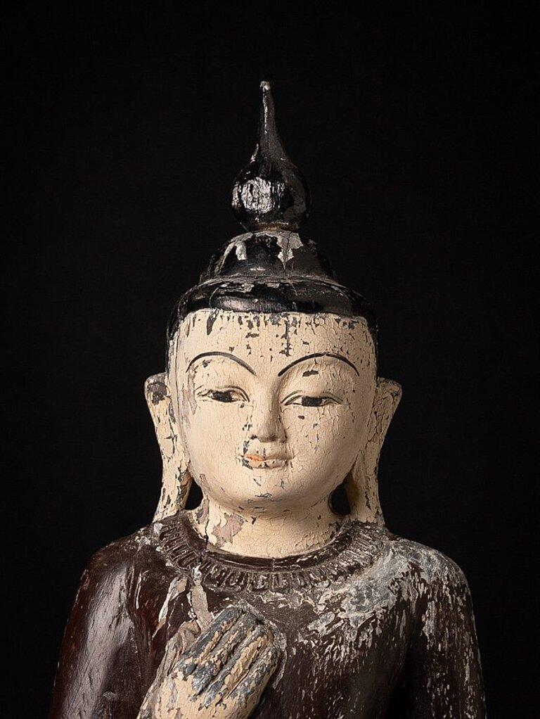 Old Wooden Burmese Buddha Statue from Burma For Sale at 1stDibs