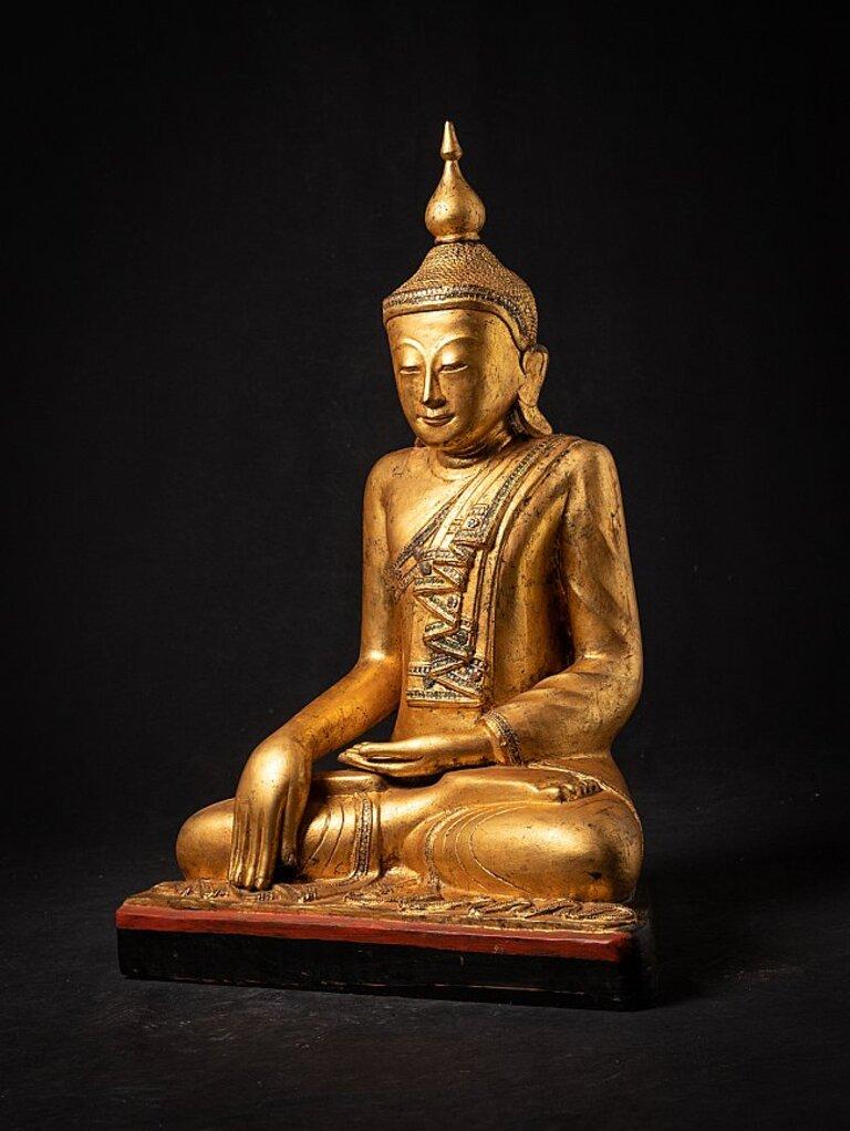 20th Century Old Wooden Burmese Buddha Statue from Burma For Sale