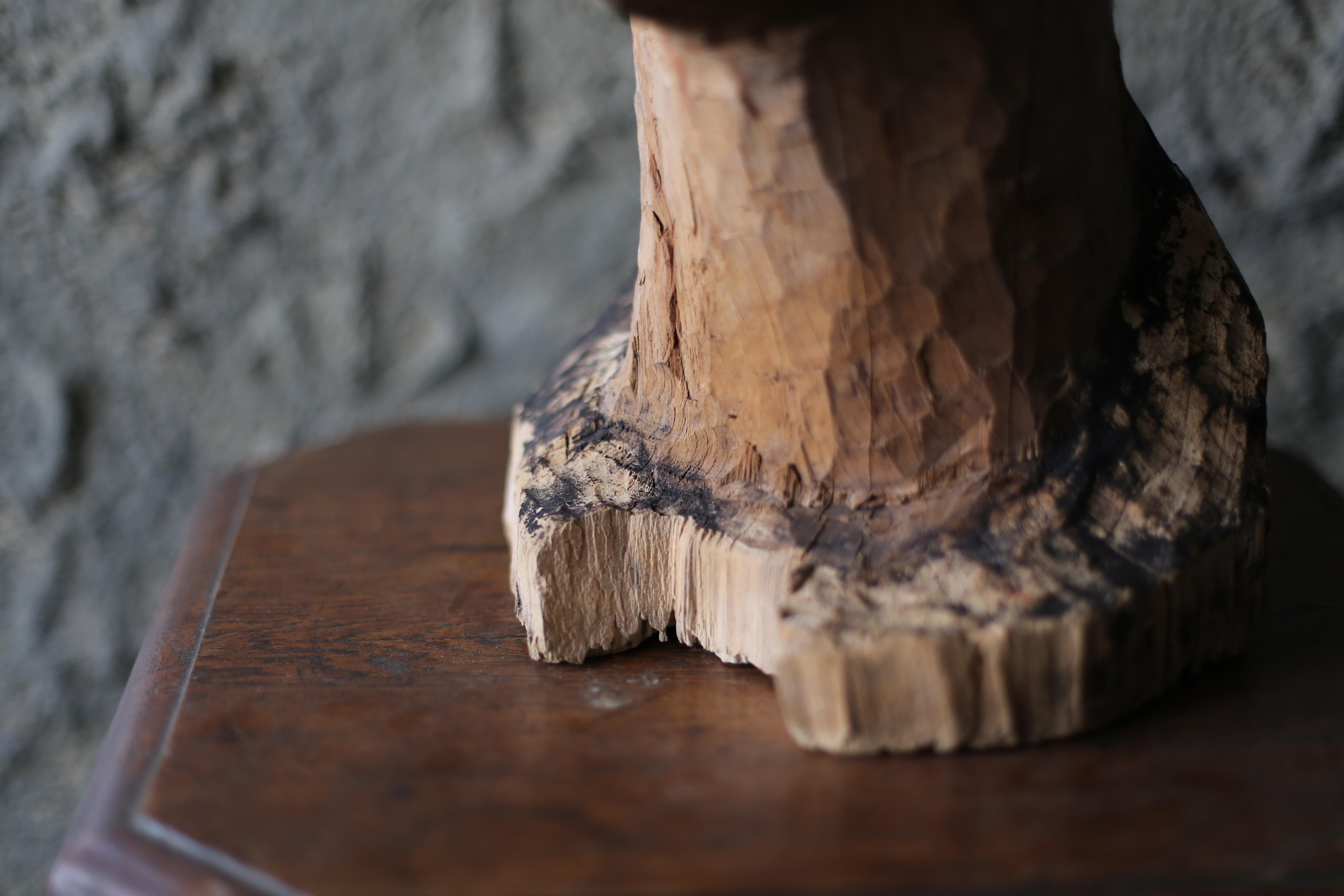 Old Wooden Facial Sculpture by an unknown artist from Japan 4