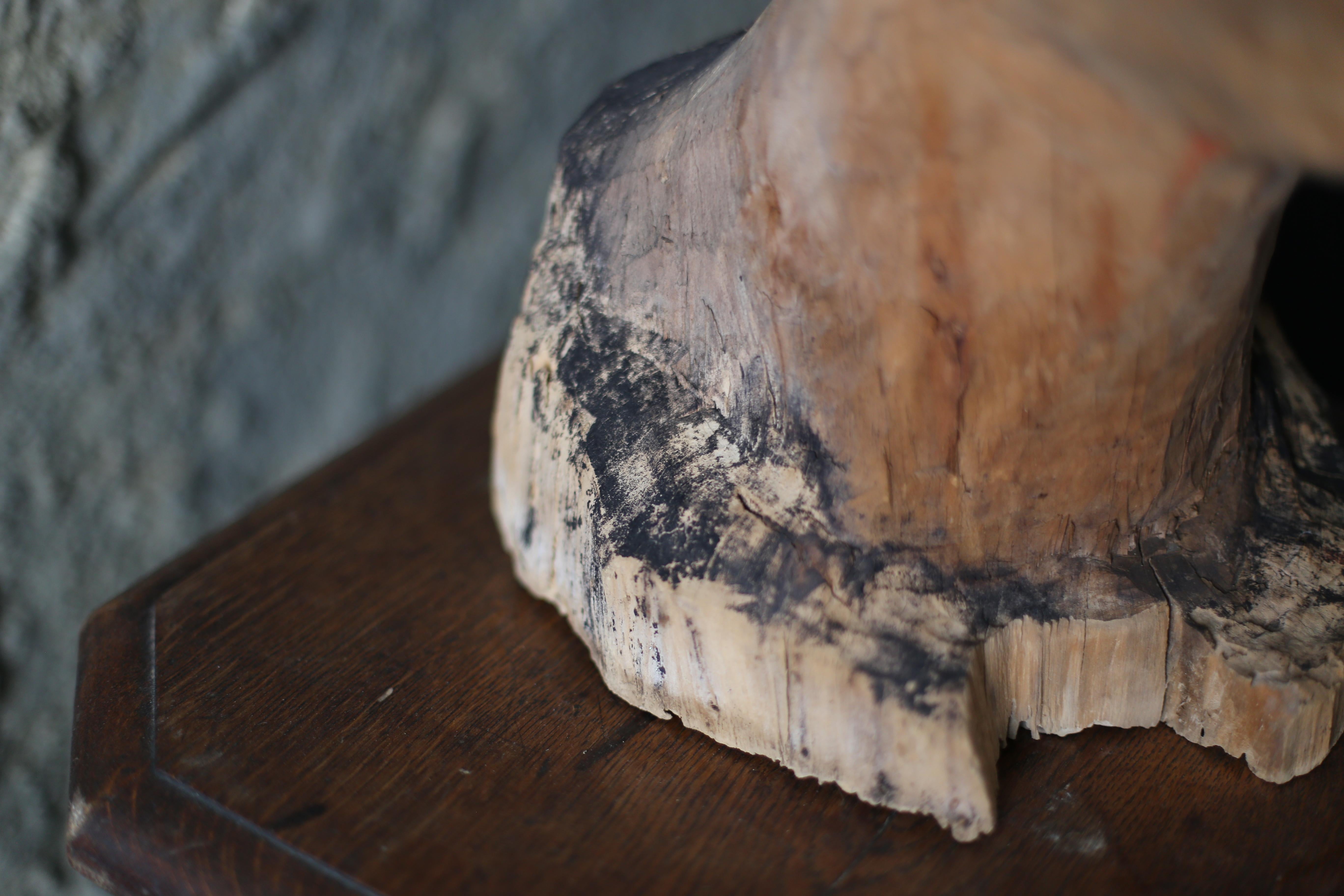 Old Wooden Facial Sculpture by an unknown artist from Japan 5