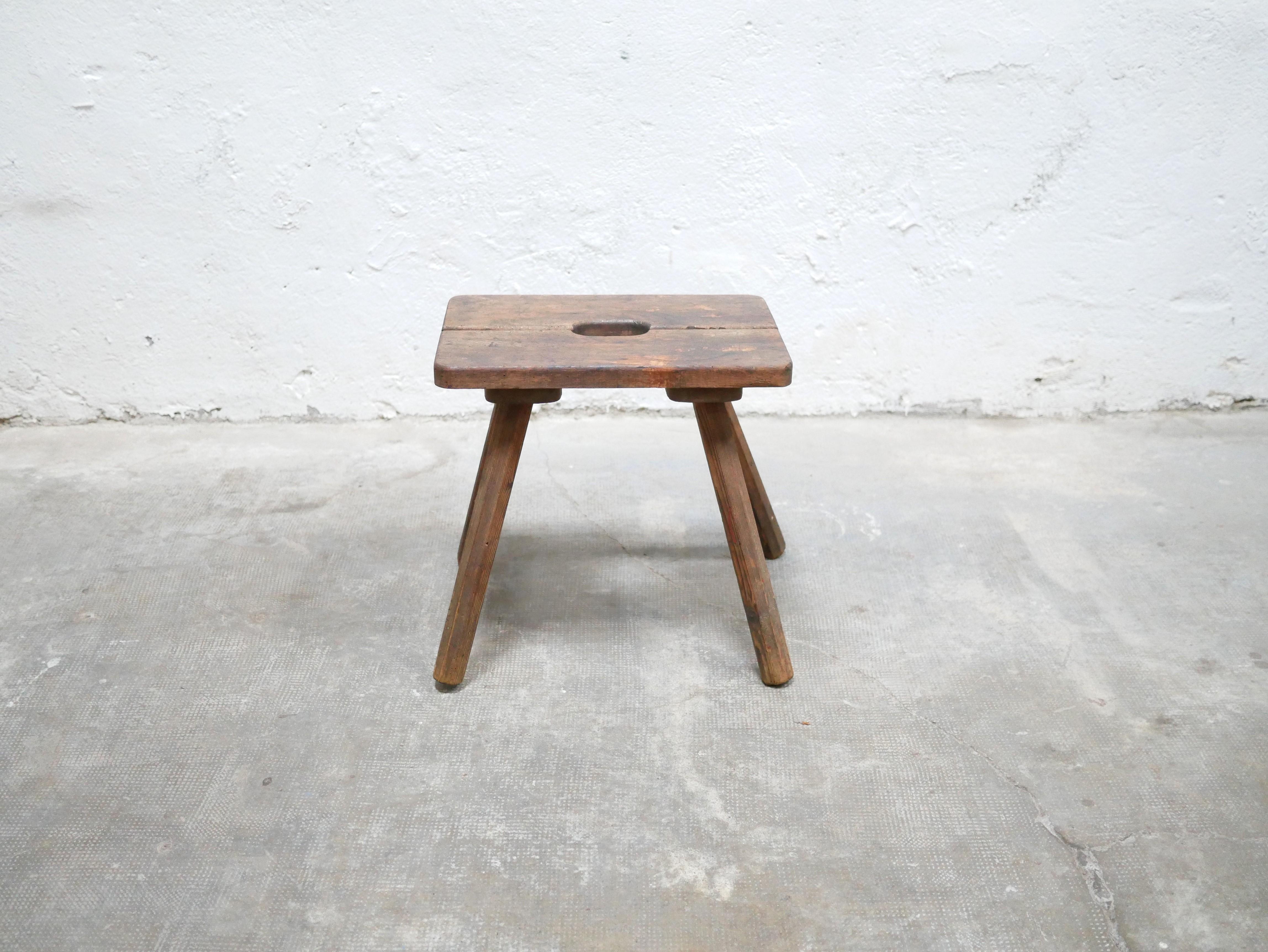 Old wooden farm stool 10