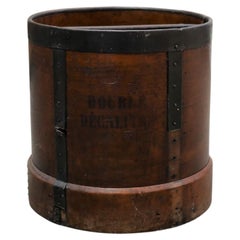 Antique Old Wooden Grain Measuring Bucket