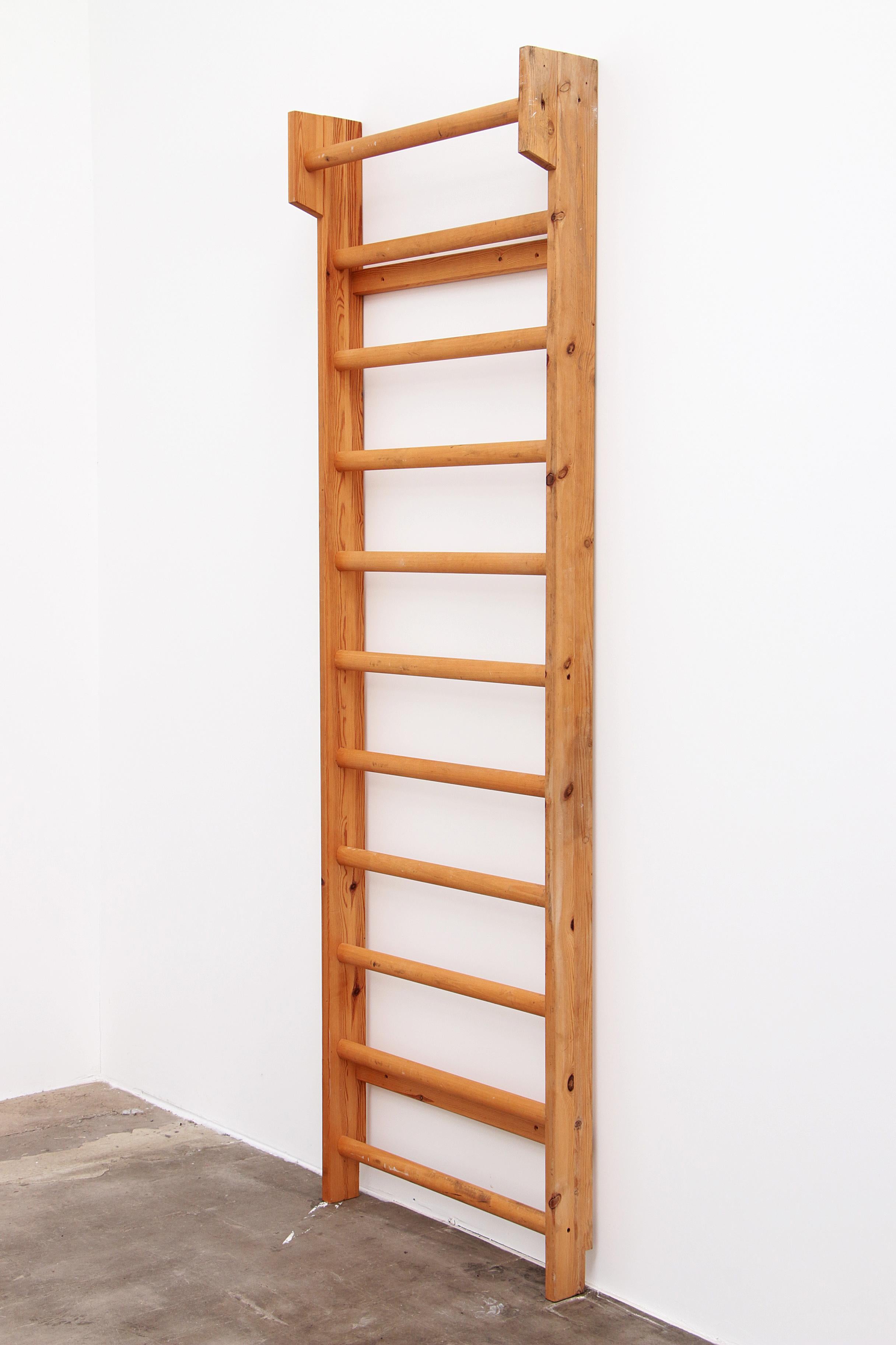 Mid-Century Modern Old wooden gym climbing frame or physio rack from the 1960s, top vintage