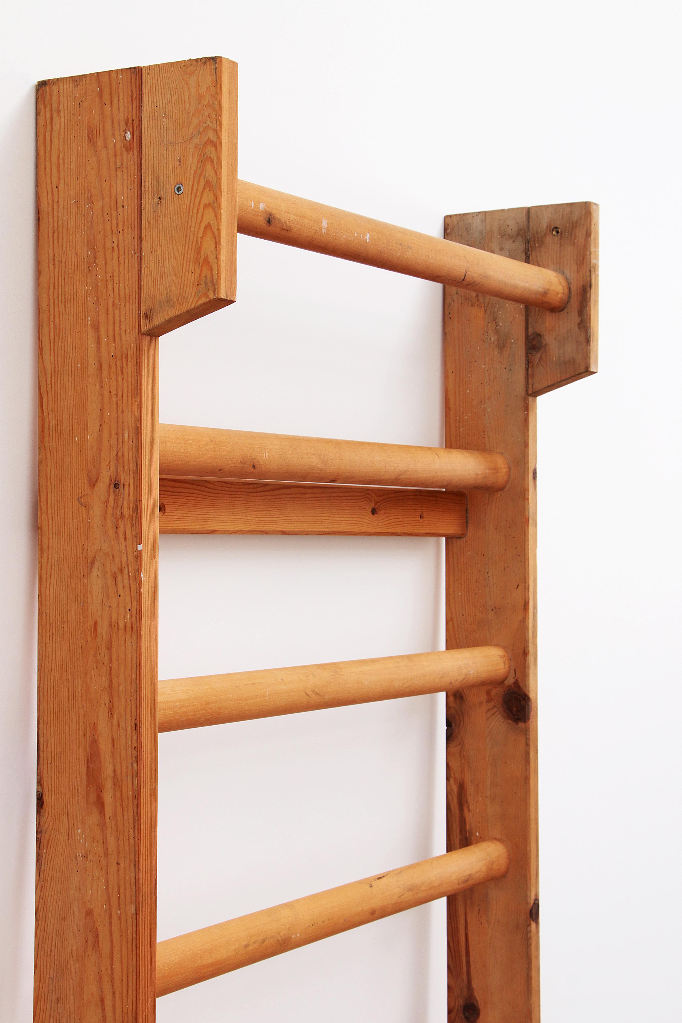 Swedish Old wooden gym climbing frame or physio rack from the 1960s, top vintage
