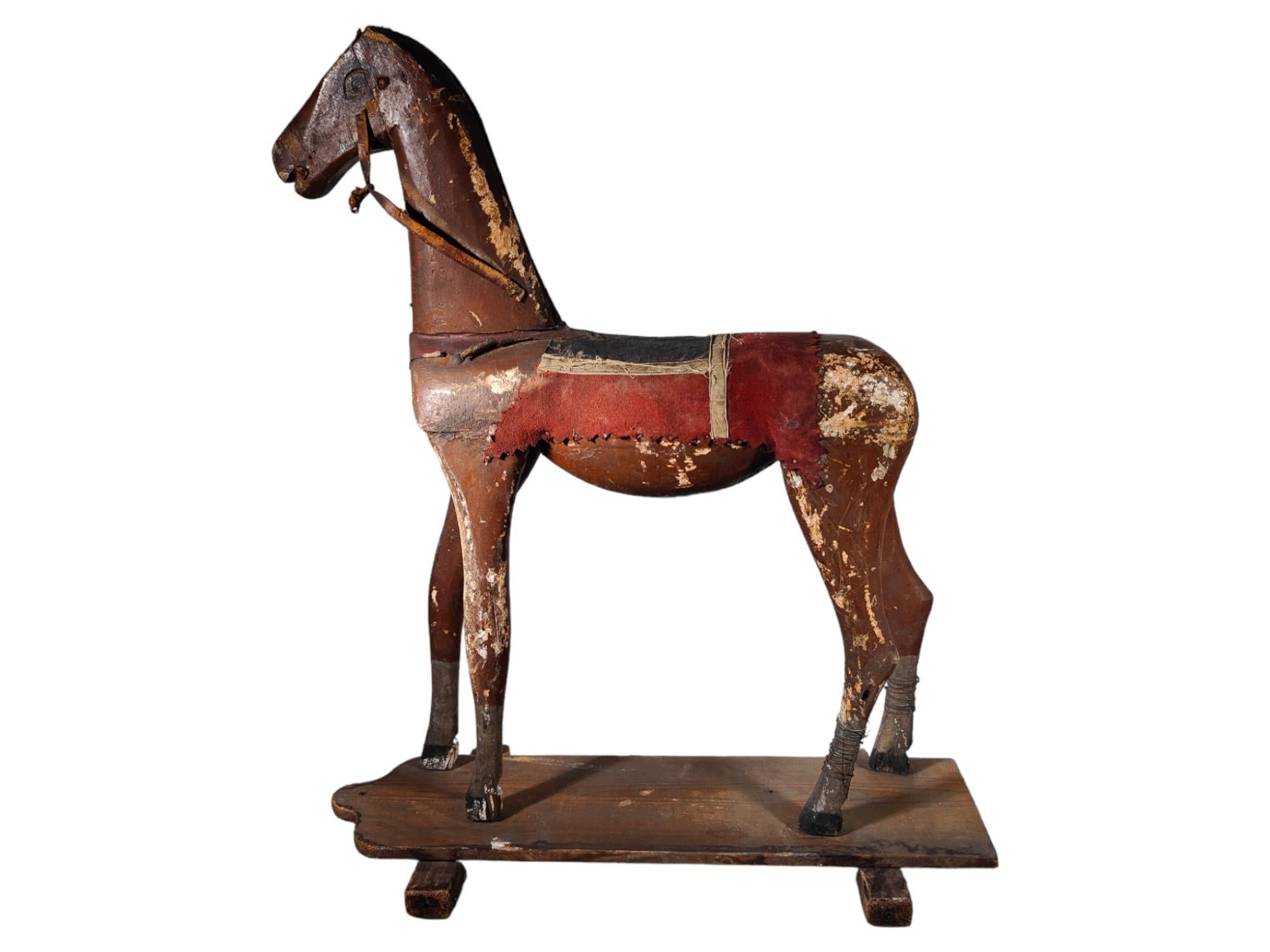 Old Wooden Horse, 19th Century In Excellent Condition In Madrid, ES