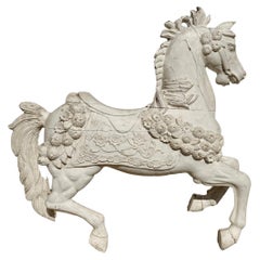 Ancien cheval de manège cavalerie Juvenile en bois