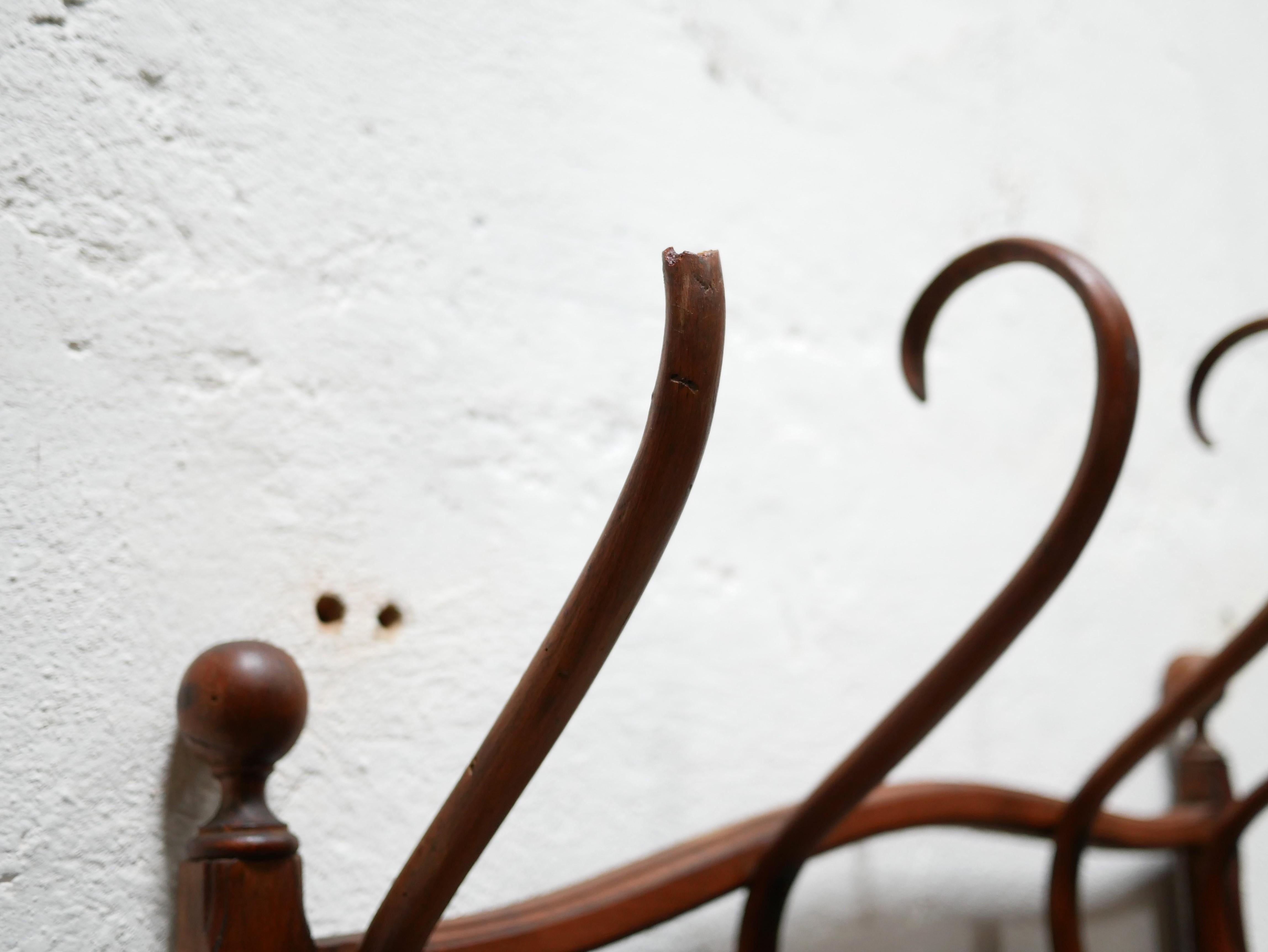 Old wooden locker room coat rack 8