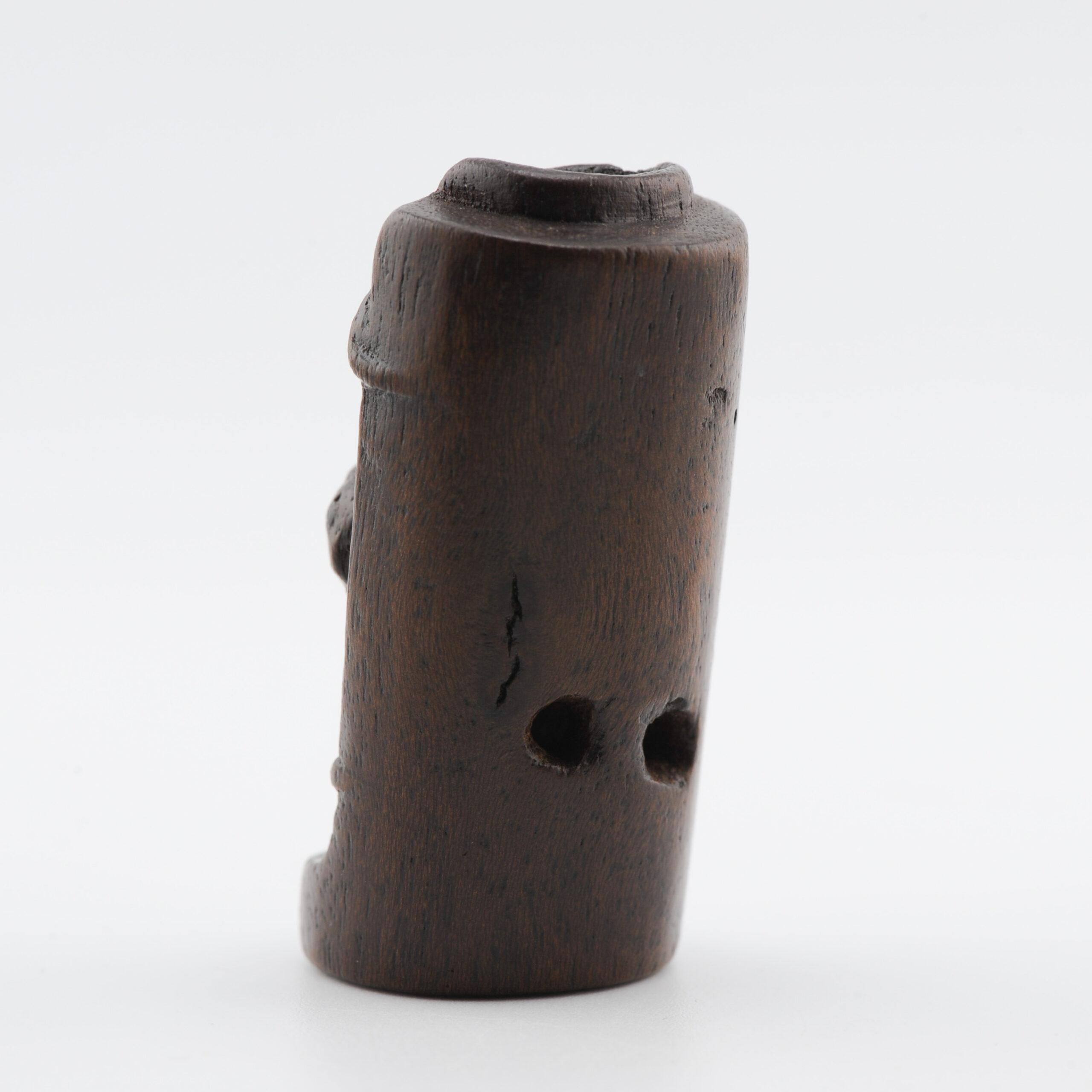 Old Wooden Netsuke 19/20th C Japanese Japan BAT Meiji Period For Sale 6