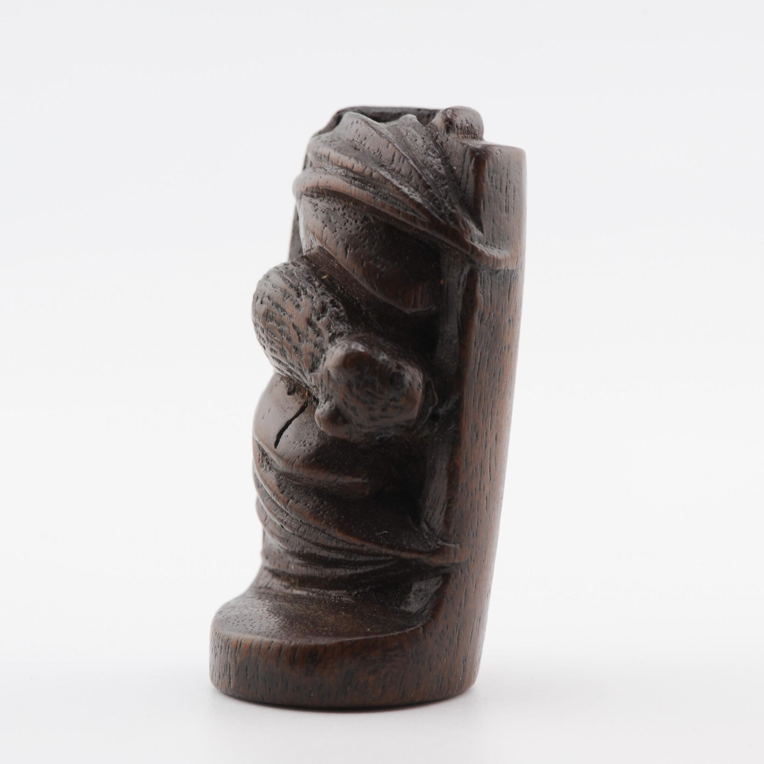 Old Wooden Netsuke 19/20th C Japanese Japan BAT Meiji Period For Sale 10