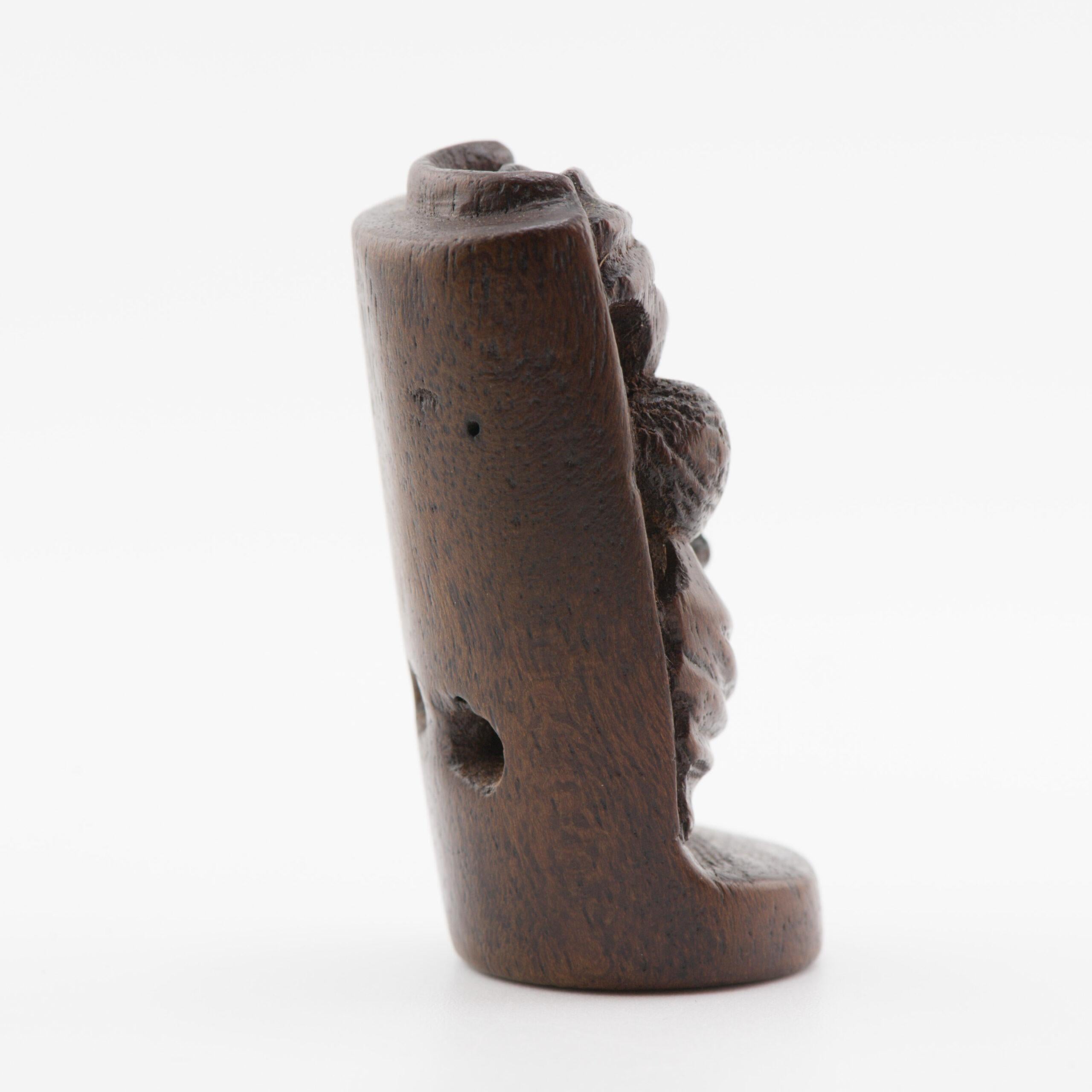 Old Wooden Netsuke 19/20th C Japanese Japan BAT Meiji Period For Sale 3