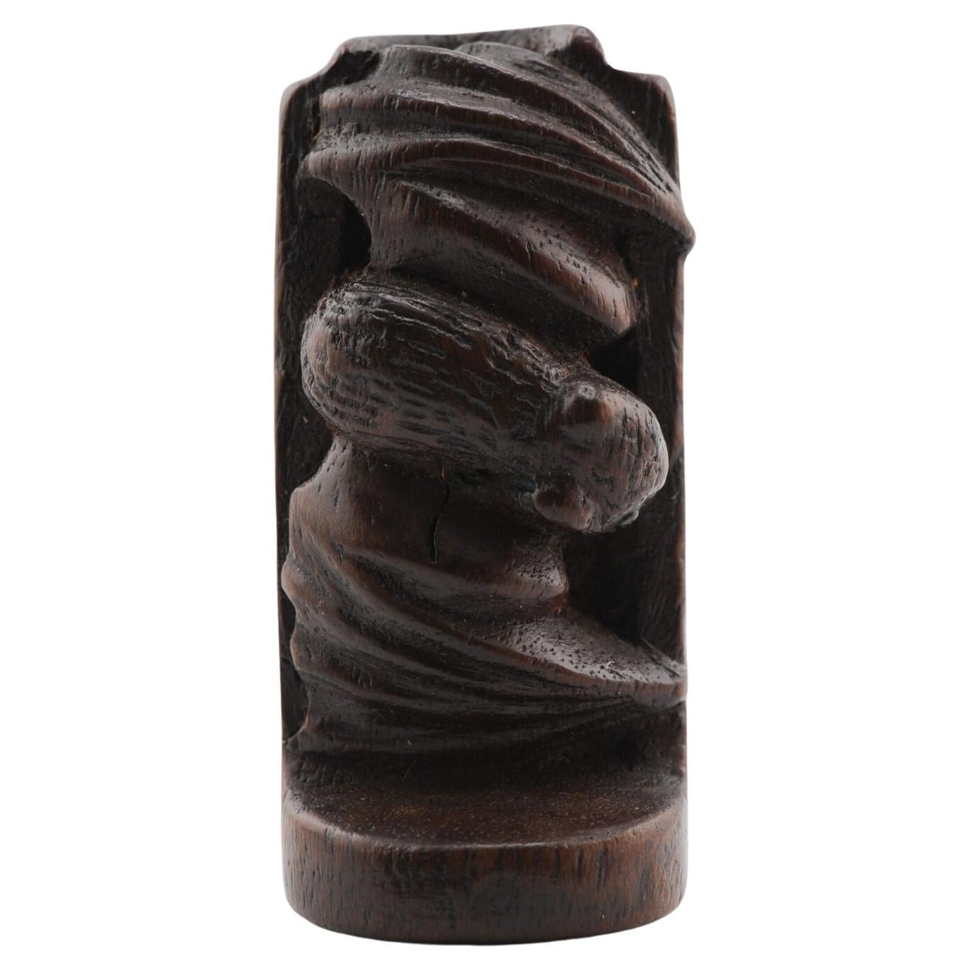 Altes Holz Netsuke 19./20. Jahrhundert Japanisches Japan BAT Meiji-Periode