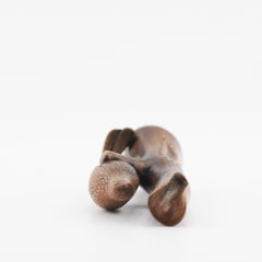 Old Wooden Netsuke 19/20th C Japanese Japan Bird of Tree Bark Meiji Period