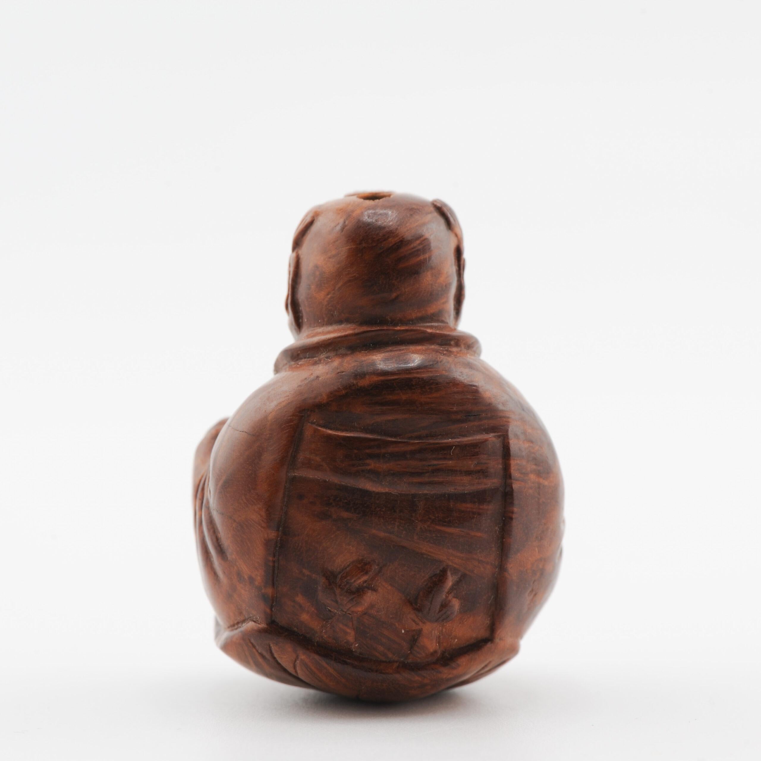 Altes Holznetzsuke 19./20. Jahrhundert Japanisches Japanischer Fischer Meiji-Periode (19. Jahrhundert) im Angebot