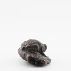 Old Wooden Netsuke 19/20th C Japanese Japan FROG Meiji Period